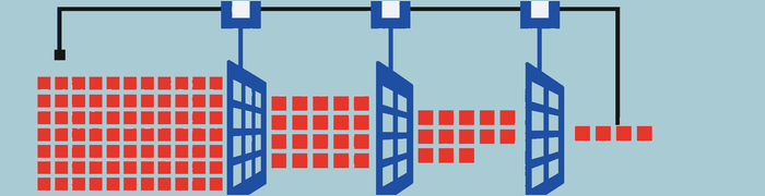Visible gates reduce a result field while keeping each active condition apparent.