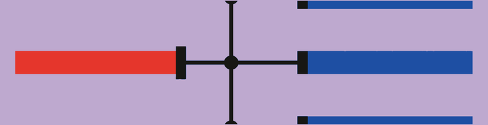One media source branches into synchronized alternatives that preserve its information.